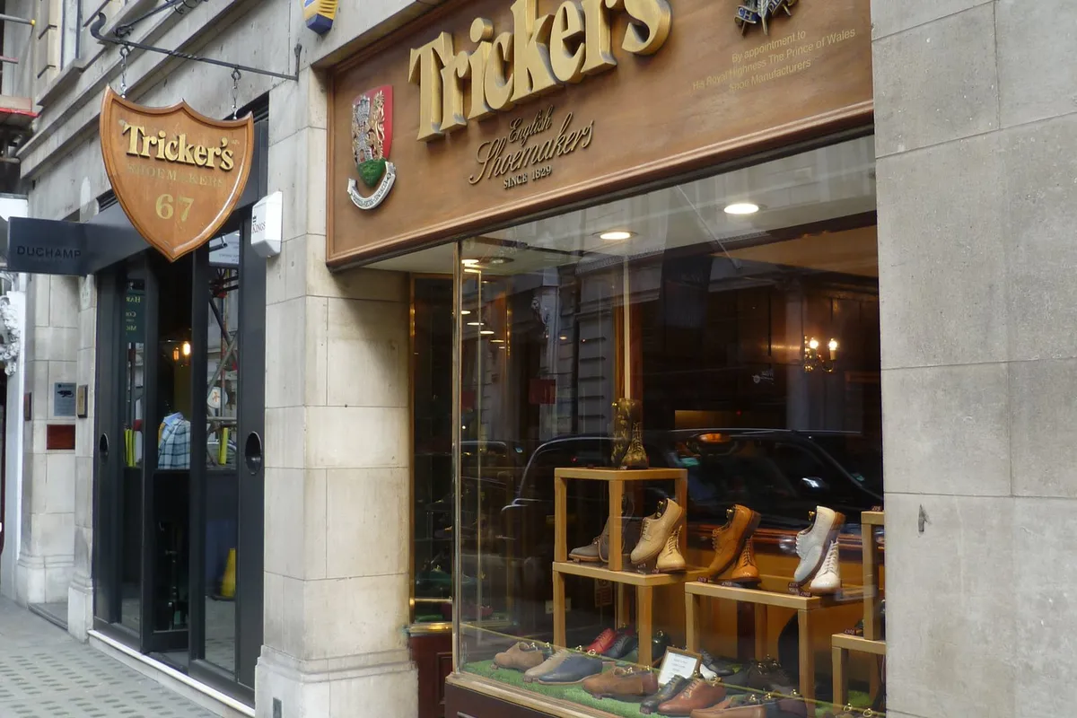 Tricker's on Jermyn Street. A good shoe is bought once and resoled for years.