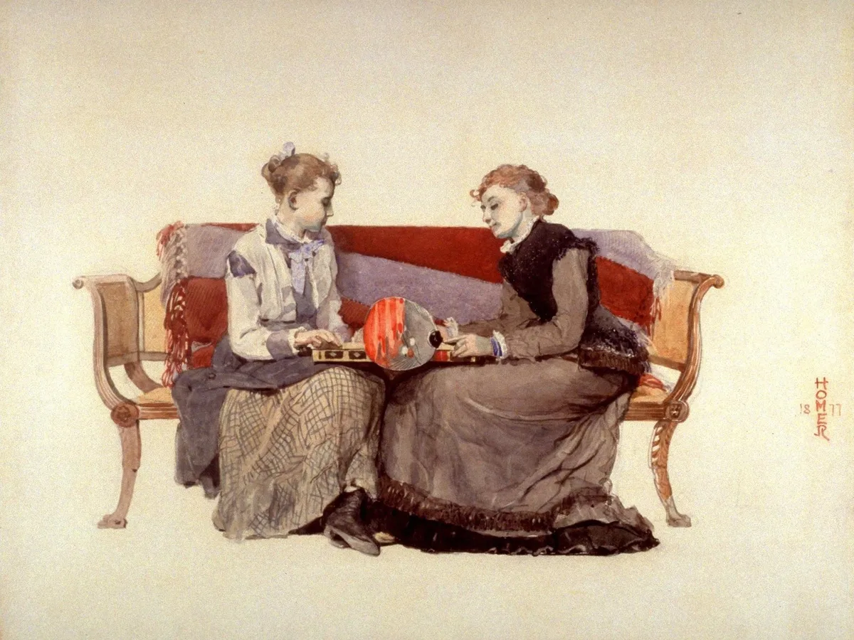 Winslow Homer, Backgammon, 1877. By the 19th century the game had crossed the Atlantic and settled into the American parlour. Winslow Homer…
