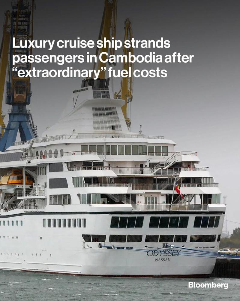 Passengers on a luxury ship touring the world were told their final stop was Cambodia after the cruise company suspended operations.